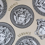 38611-4 Versace Beige Gray Silver Medusa Wallpaper