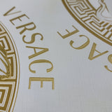 38611-5 Versace Off-White Gold Brass Medusa Wallpaper