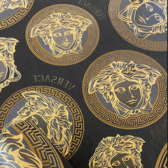 38611-3 Versace Blue Bronze Brass Medusa Wallpaper – wallcoveringsmart