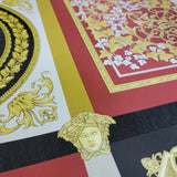 38704-6 Versace Black Gold Red Frame Baroque Multi Panel Wallpaper