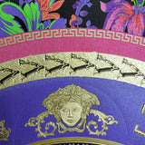 38705-1 Floral Barocco Black Neon Textured Versace Plates Wallpaper