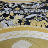 38705-5 Square Barocco Black Gold Textured Versace Wallpaper