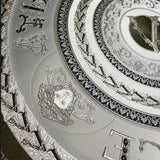 38705-6 Versace White Silver Black Barocco Floral Wallpaper