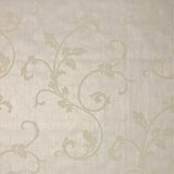 175017 Cream Ivory Damask Flocking Portofino Wallpaper