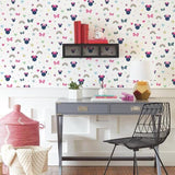 DI0991 York Multi Wallpaper Disney Minnie Mouse Rainbow Unpasted Wallcoverings