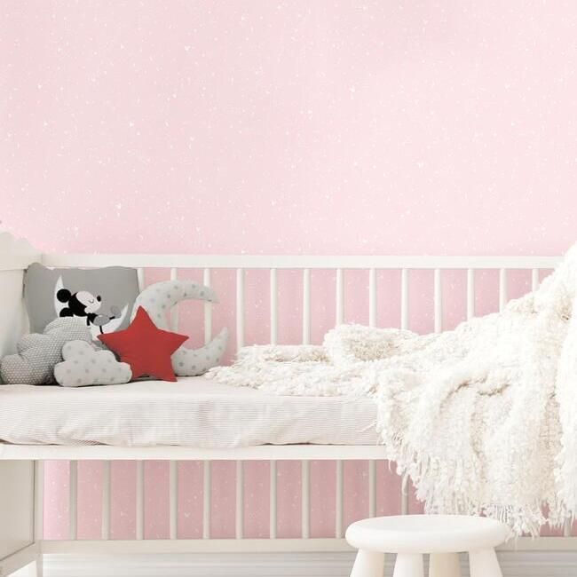 DI0988 York Wallpaper Disney Mickey Mouse Star Unpasted Pink