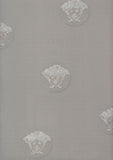 34862-3 Vanitas Medusa Silver Gray Greek Key Textured Wallpaper - wallcoveringsmart