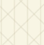 4074-26608 Walcott Cream Stitched Trellis Wallpaper