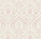 4074-26613 Fernback Pink Ornate Botanical Wallpaper