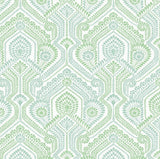 4074-26614 Fernback Green Ornate Botanical Wallpaper