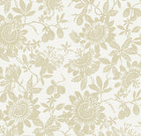 4074-26632 Helen Gold Floral Trail Wallpaper