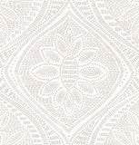 4074-26641 Scout Lavender Floral Ogee Wallpaper