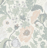 4080-33000 Anemone Light Grey Floral Botanical Wallpaper