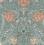4080-33010 Fillippa Sage Tulip Floral Wallpaper