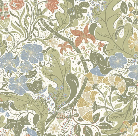 4080-83101 Elise Cream Nouveau Gardens Wallpaper