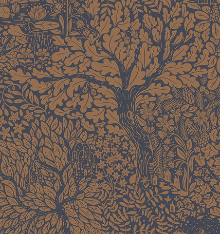 4080-83106 Olle Orange Forest Sanctuary Wallpaper