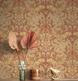4080-83114 Ojvind Rust Floral Ogee Wallpaper
