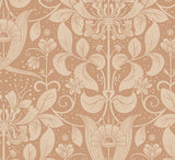 4080-83128 Berit Coral Floral Crest Wallpaper