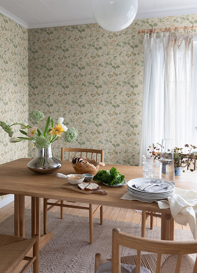 4080-92135 Magdalena Light Yellow Dandelion Wallpaper – wallcoveringsmart