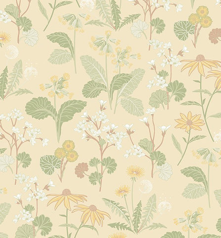 4080-92135 Magdalena Light Yellow Dandelion Wallpaper