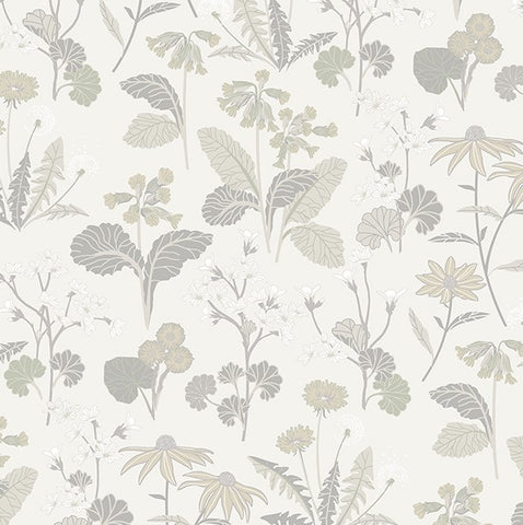 4080-92136 Magdalena Light Grey Dandelion Wallpaper