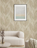 4096-520033 Blake Light Grey Leaf Wallpaper