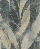 4096-520064 Blake Denim Leaf Wallpaper