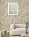 4096-554755 Steel Cream Concrete Swirl Wallpaper