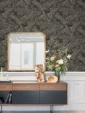 4105-86602 Silenus Charcoal Marbled Wallpaper