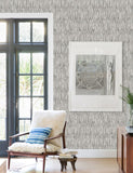 4105-86605 Kintana Silver Abstract Trellis Wallpaper
