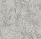 4105-86612 Amesemi Grey Distressed Herringbone Wallpaper