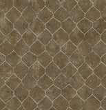 4105-86655 Rauta Brass Hexagon Tile Wallpaper