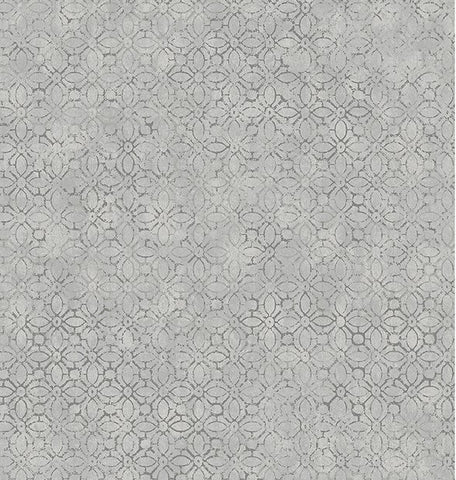 4105-86665 Khauta Sterling Floral Geometric Wallpaper