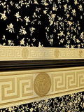 93585-4 Gold Black Wallpaper - wallcoveringsmart