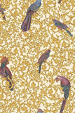 37053-2 Barocco Birds White Gold Floral Textured Wallpaper - wallcoveringsmart