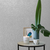 Design ID BA220054 Silver metallic plain faux mica stone textured Wallpaper