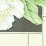 C909-10 vinyl Wallpaper beige floral tiles peony textured 3D - wallcoveringsmart