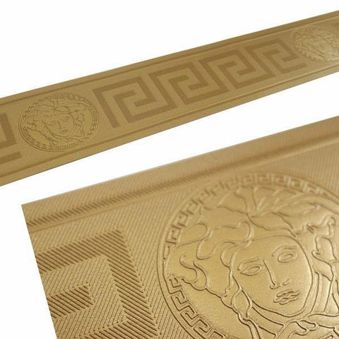 93522-2 Medusa Greek Key Metallic Gold Versace Border – wallcoveringsmart