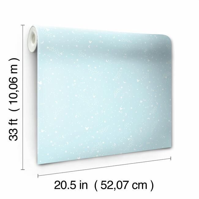 DI0986 York Wallpaper Disney Mickey Mouse Star Unpasted Teal