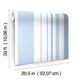 DI0908 York Disney and Pixar Toy Story 4 Owen's Stripe Unpasted Blue Wallpaper
