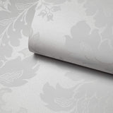 WM7805801 Portofino Embossed Cream Victorian matt Off White Wallpaper