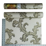 76016 Victorian Textured Beige Damask Wallpaper