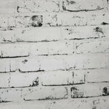 WM90783701 textured 3D white gray black modern faux brick Wallpaper