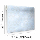 DI0960 York Disney Frozen 2 Snowflake Unpasted Blue Wallpaper