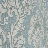 Z63024 Zambaiti Blue white textured victorian damask faux fabric texture Wallpaper