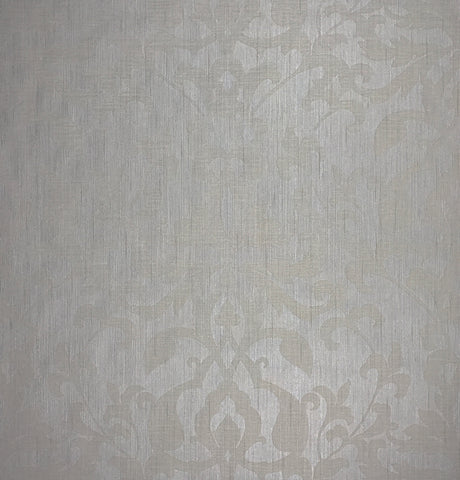 135061 Modern Flocked Wallpaper Off White Textured Flocking Velvet