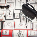 37846-2 Karl Lagerfeld Sketch Fashion Red Wallpaper