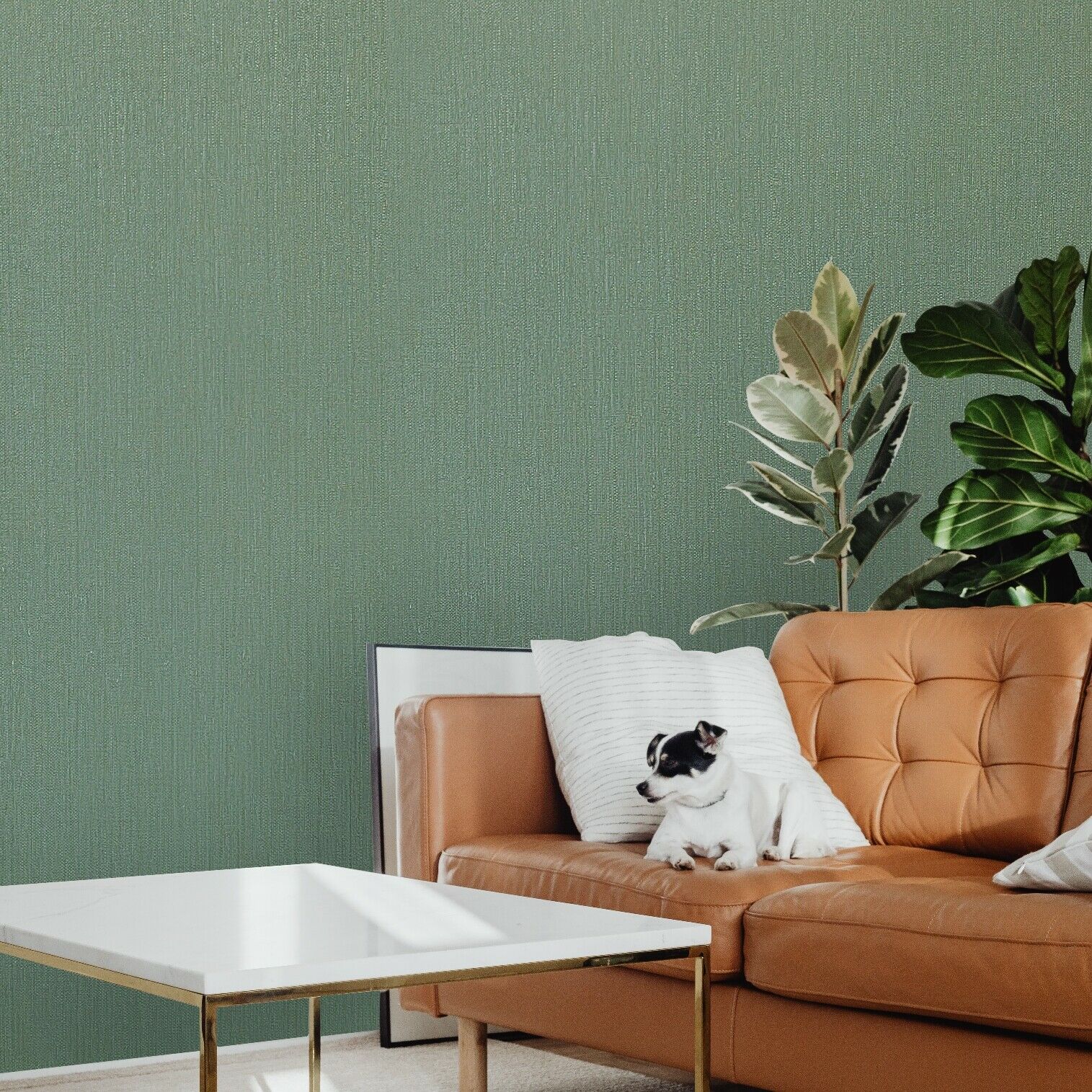 Plain Green Fabric, Wallpaper and Home Decor