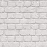 WM22671301 White Gray Rustic Brick Textured Industrial Wallpaper - wallcoveringsmart
