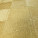 300033 Portofino yellow gold faux cow animal wool square tiles Wallpaper